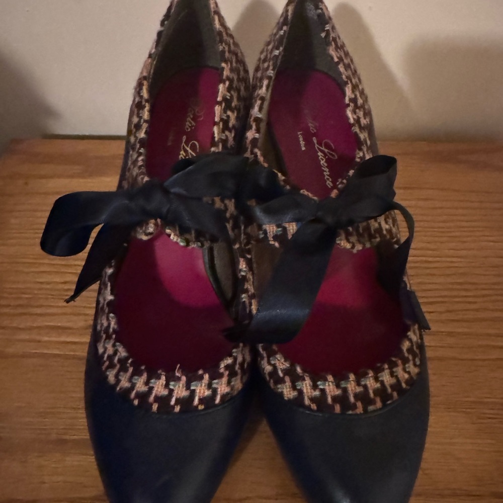 Poetic License Blue and Patterned Ribbon Flats - Picture 3 of 6